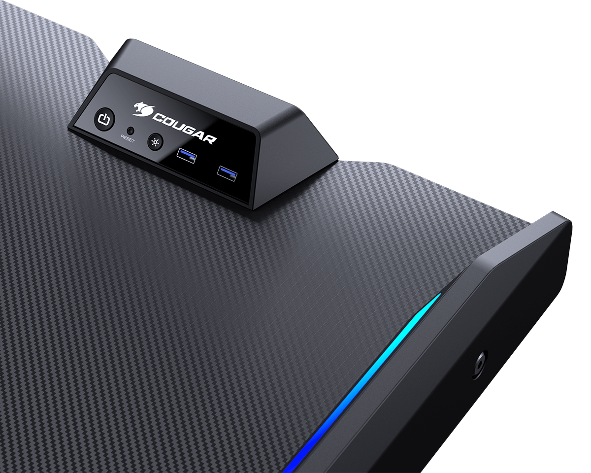 Escritorio Gamer Cougar Mars Rgb + Hub Negro – imagen 2