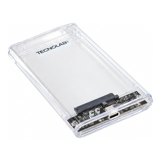 Cofre Disco Duro 2.5 Pulgadas USB-C 5Gbps Transparente