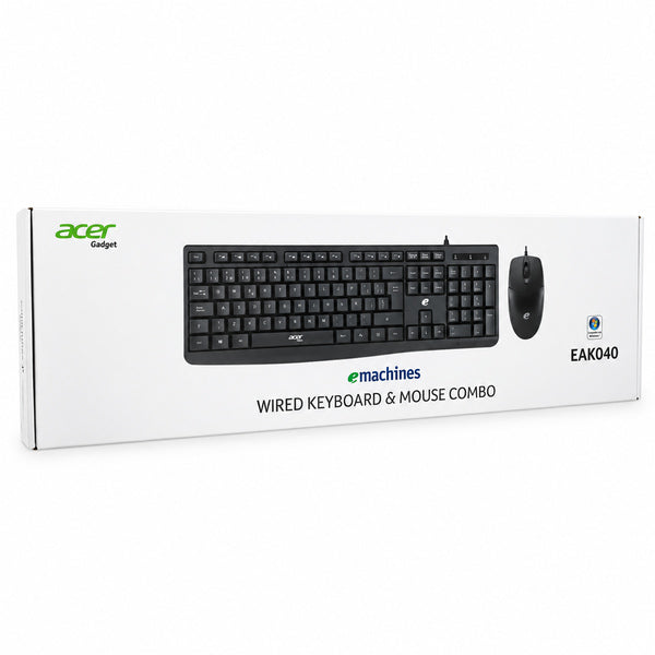 Combo Teclado y Mouse Acer EAK040 Usb + Mouse Óptico Negro