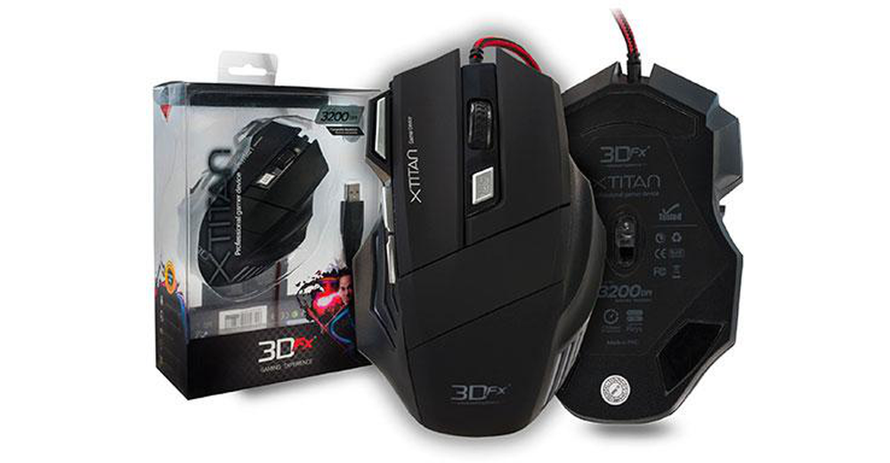 Mouse Gamer 3dfx Xtitan Professional 3200dpi Negro – imagen 5