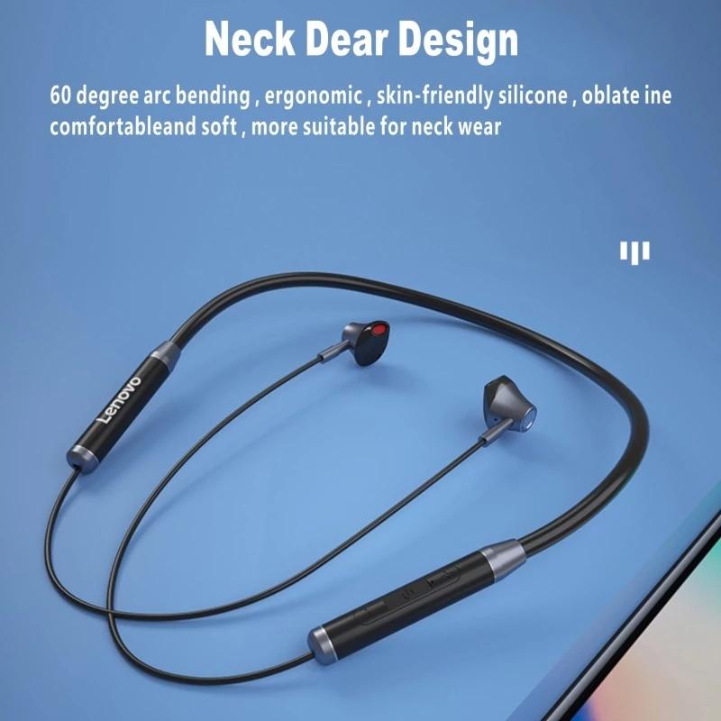 Audifonos Bluetooth Lenovo Deportivo He06 Negro – imagen 4