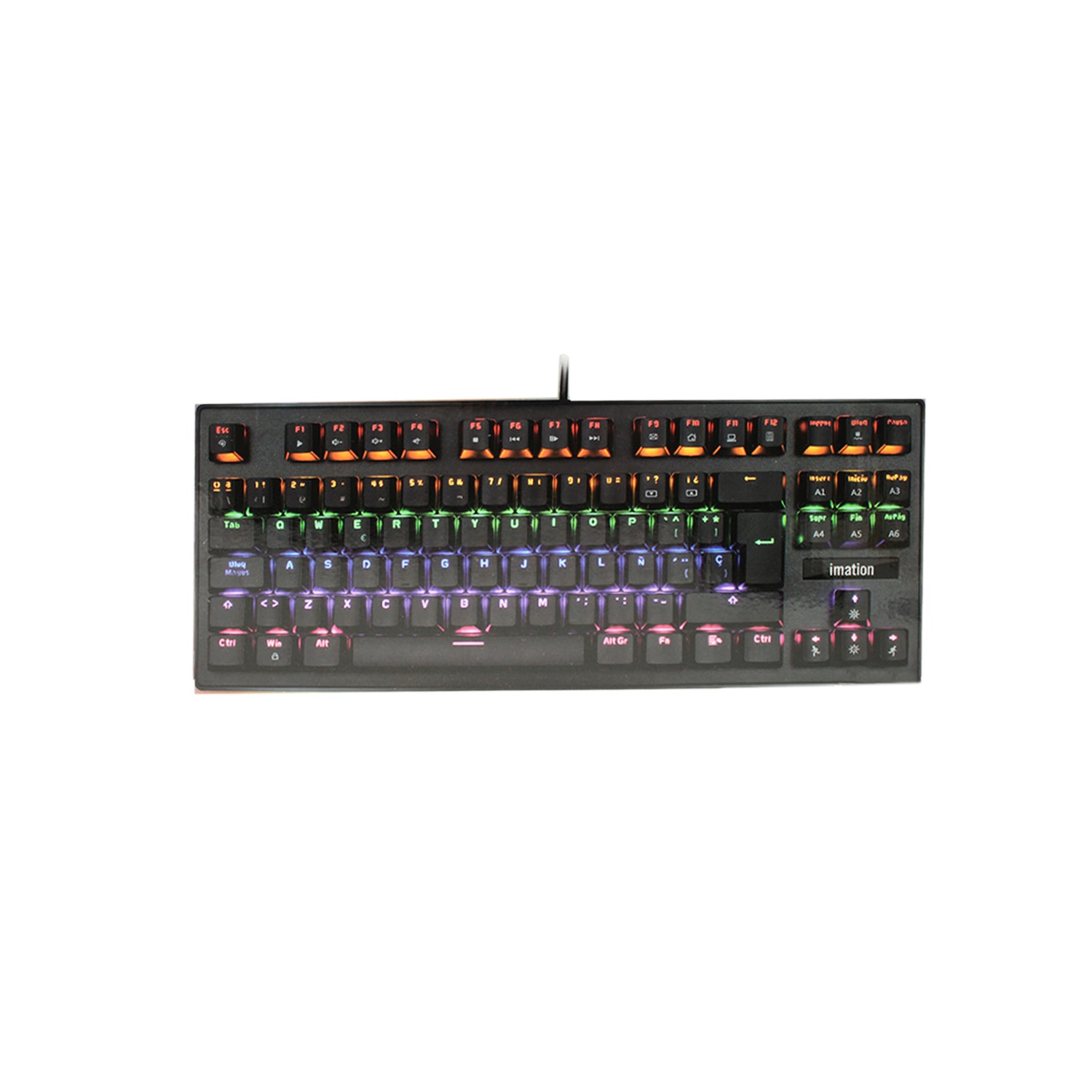 Teclado Gamer Mecanico Imation IMMJ88 Rainbow Negro