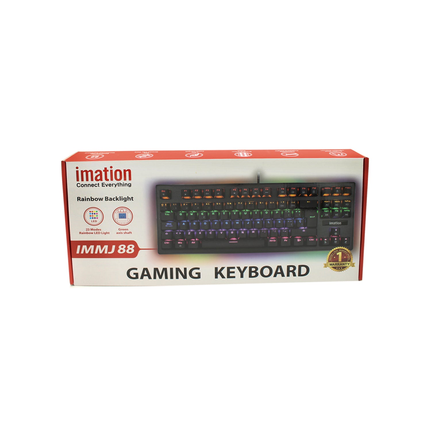Teclado Gamer Mecanico Imation IMMJ88 Rainbow Negro – imagen 2