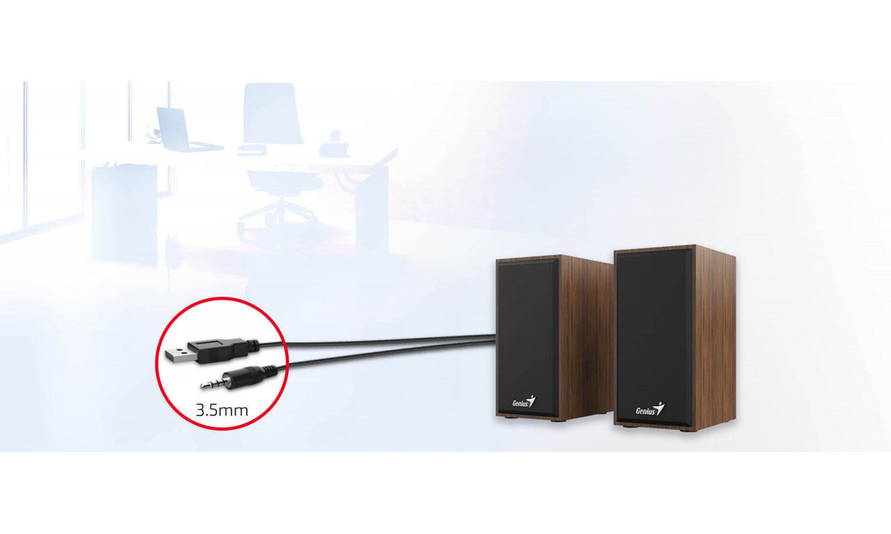 Parlantes Genius Sp-hf180 6w Usb 3.5mm Negro – imagen 3