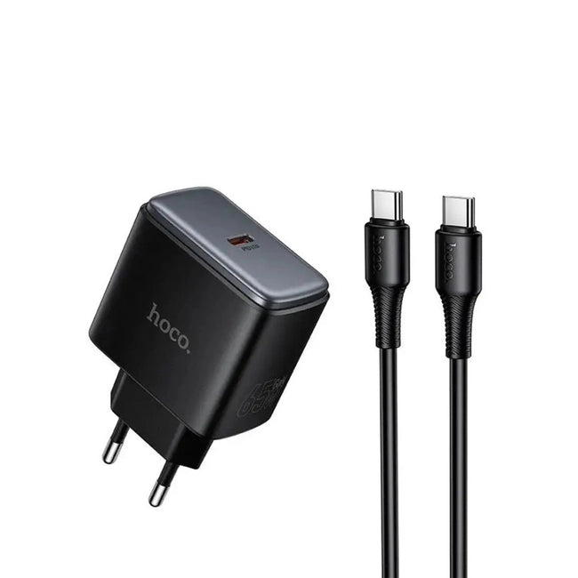 Cargador Carga Rapida Hoco C159a 65w Gan + Cable Tipo C Negro – imagen 3