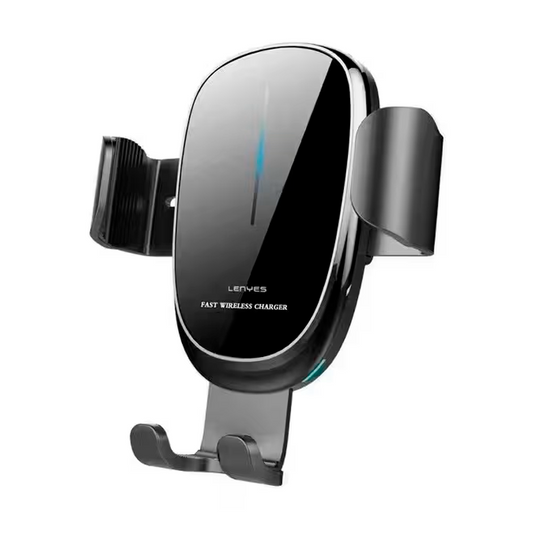 Soporte De Auto Con Carga Inalámbrica Lenyes Mhw014 Negro