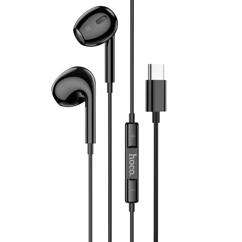 Audífonos In Ear Hoco M101 Crystal Joy Tipo C Negro