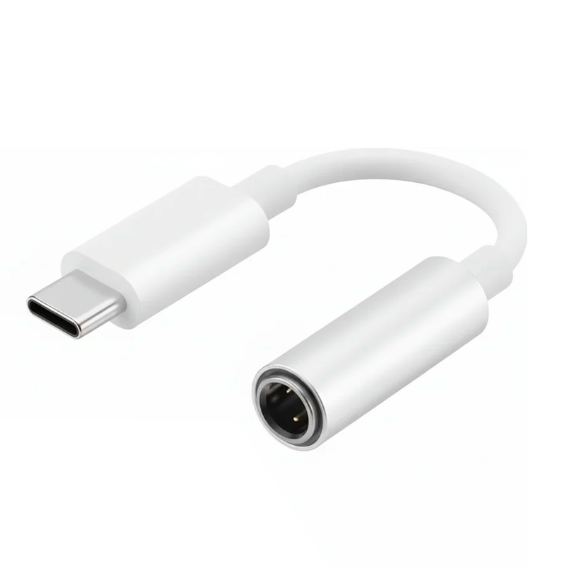 Cable Tipo C a Jack 3.5mm Lenyes Ax91 Blanco