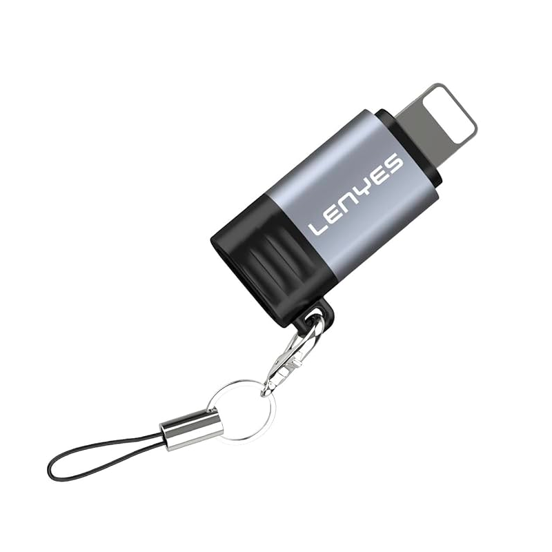 Adaptador Tipo C Para Lightning Lenyes Ax118 Gris