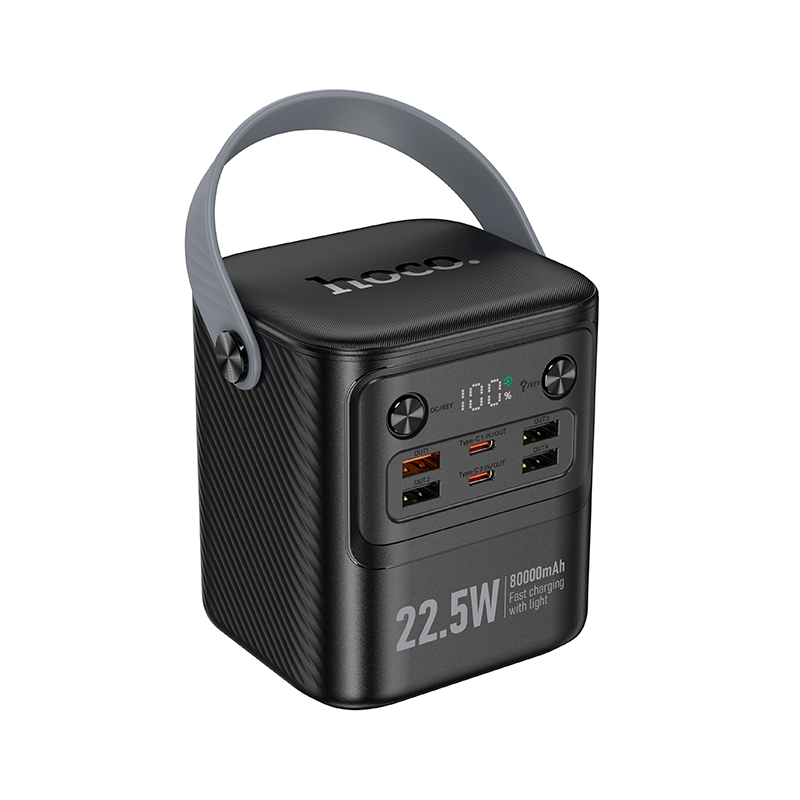 Powerbank Carga Rapida Hoco J152 80000 Mah Tough Negro
