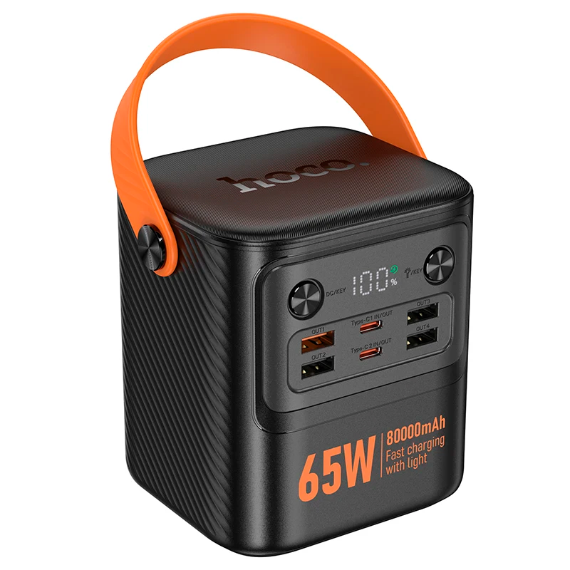 Powerbank Carga Rapida Hoco J152 Pro 80000 Mah 65w Tough Negro