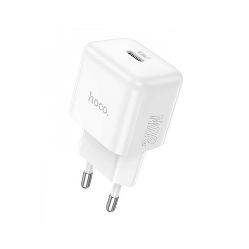 Cargador Carga Rapida Hoco N32 30w Tipo C Glory Blanco