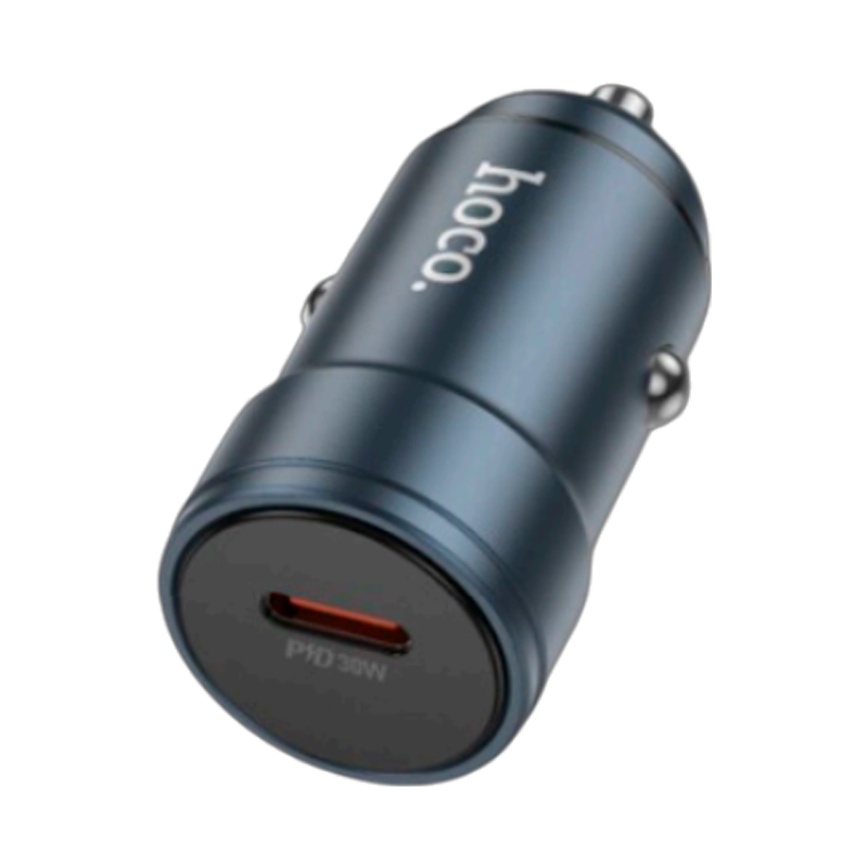Cargador De Auto Usb Tipo C Hoco Z57 + Cable Tipo C Negro – imagen 2