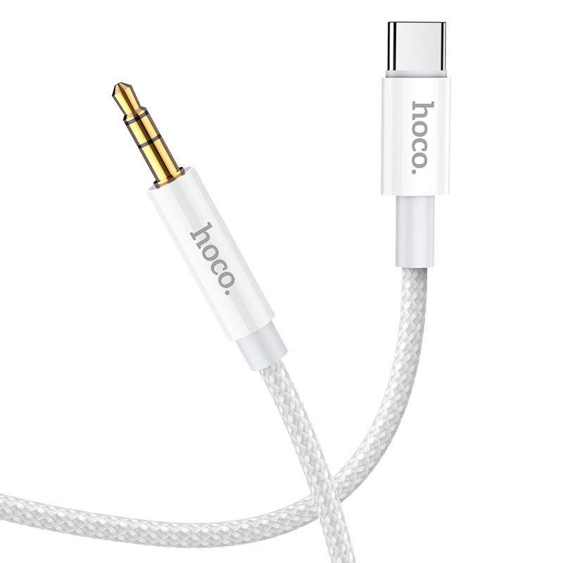 Cable Tipo C a Aux 3.5mm Hoco Upa19 1 Metro Blanco