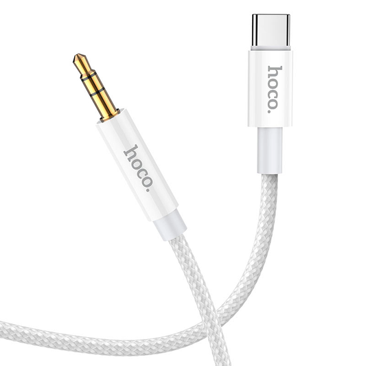 Cable Tipo C a Aux 3.5mm Hoco Upa19 1 Metro Blanco