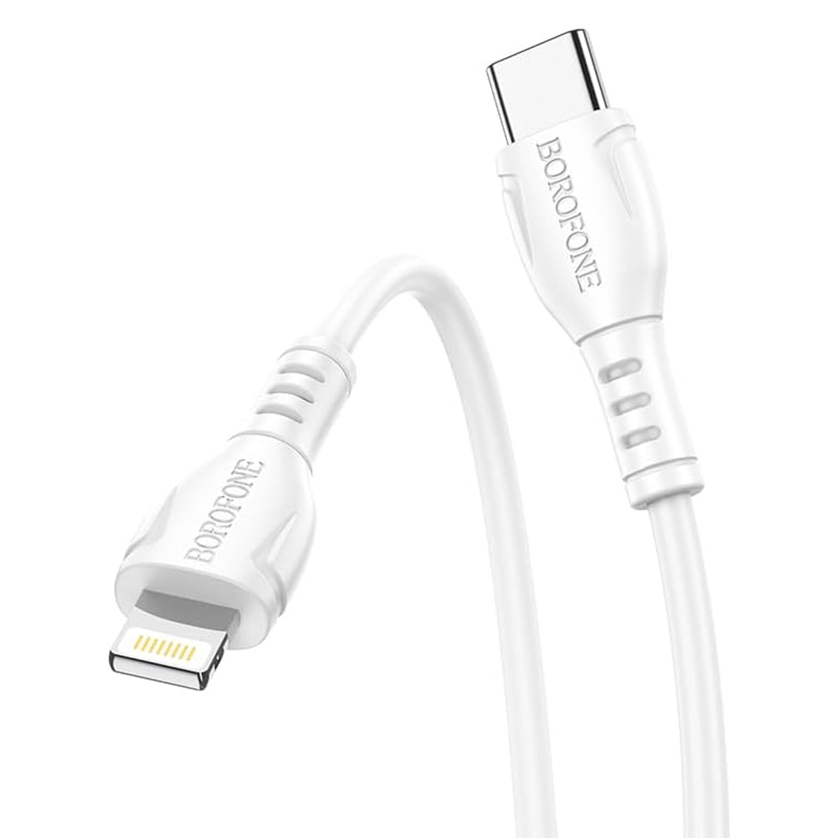 Cable Tipo C a Lightning Borofone Bx51 Triumph Blanco