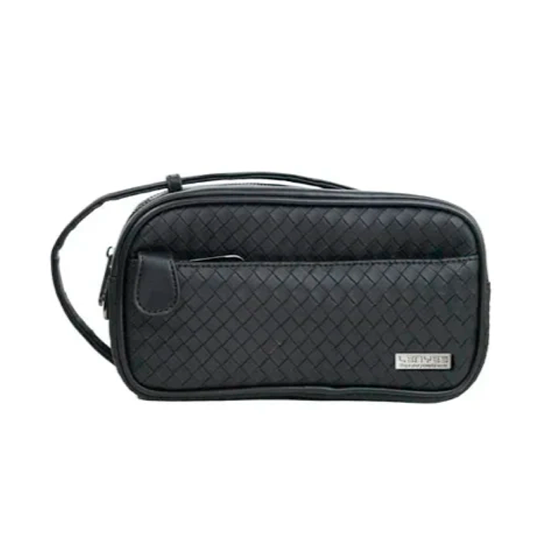 Bolso De Mano Cuerina Lenyes Lb527 Negro