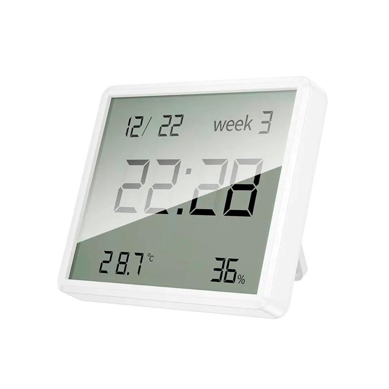 Higrotermometro Interior Con Reloj Hoco Hx41 Blanco