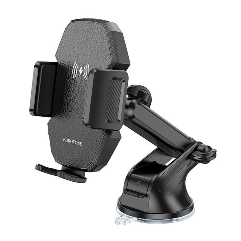 Soporte De Auto Tablero Parabrisas Carga Inalambrica Bh214 Negro