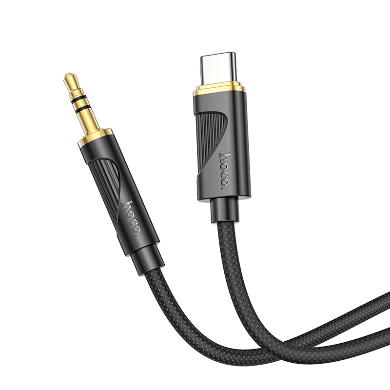 Cable Auxiliar 3.5mm a Tipo C Hoco Upa30 1 Metro Negro