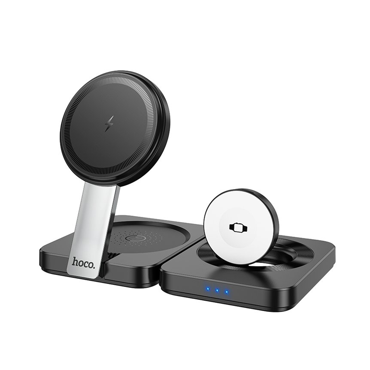 Cargador Inalámbrico 3 en 1 Hoco Cq11 15w Negro