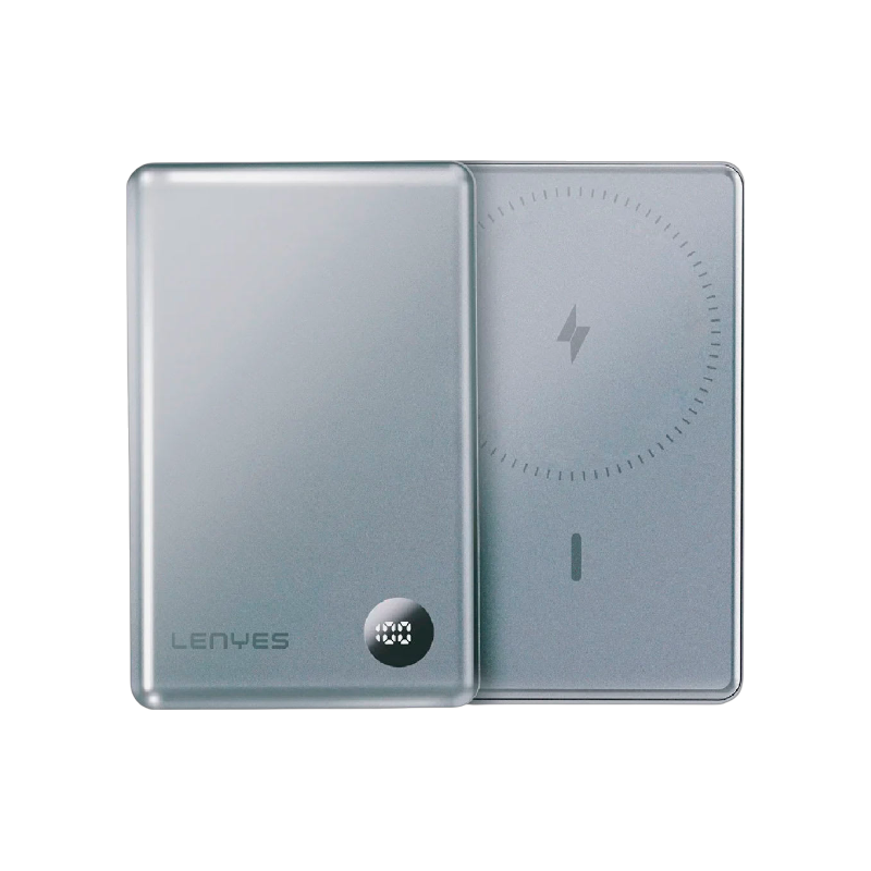 Powerbank Ultra Delgada Magsafe Lenyes PW037D 5000 Mah Gris