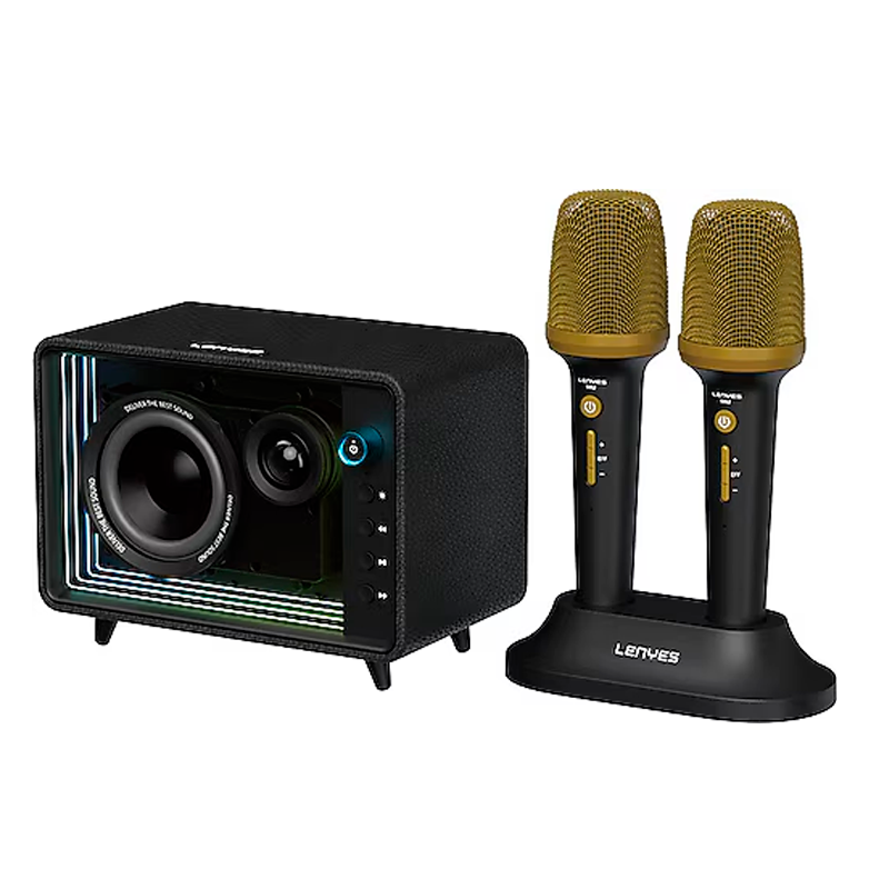 Parlante Bluetooth Lenyes S862 Karaoke Mic Dual Led 120w Negro