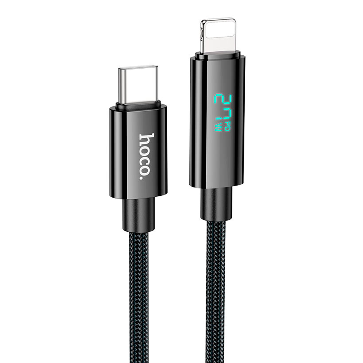 Cable Tipo C a Lightning 27w Hoco U125 Negro