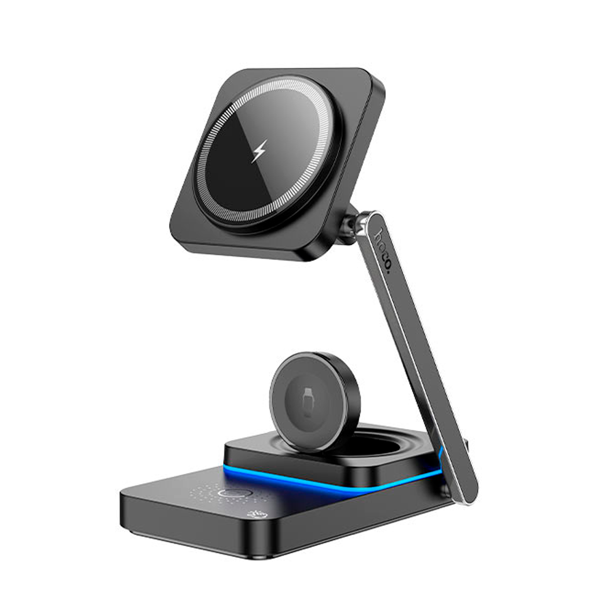 Cargador Inalámbrico 3 en 1 Hoco Cq10 15w Negro