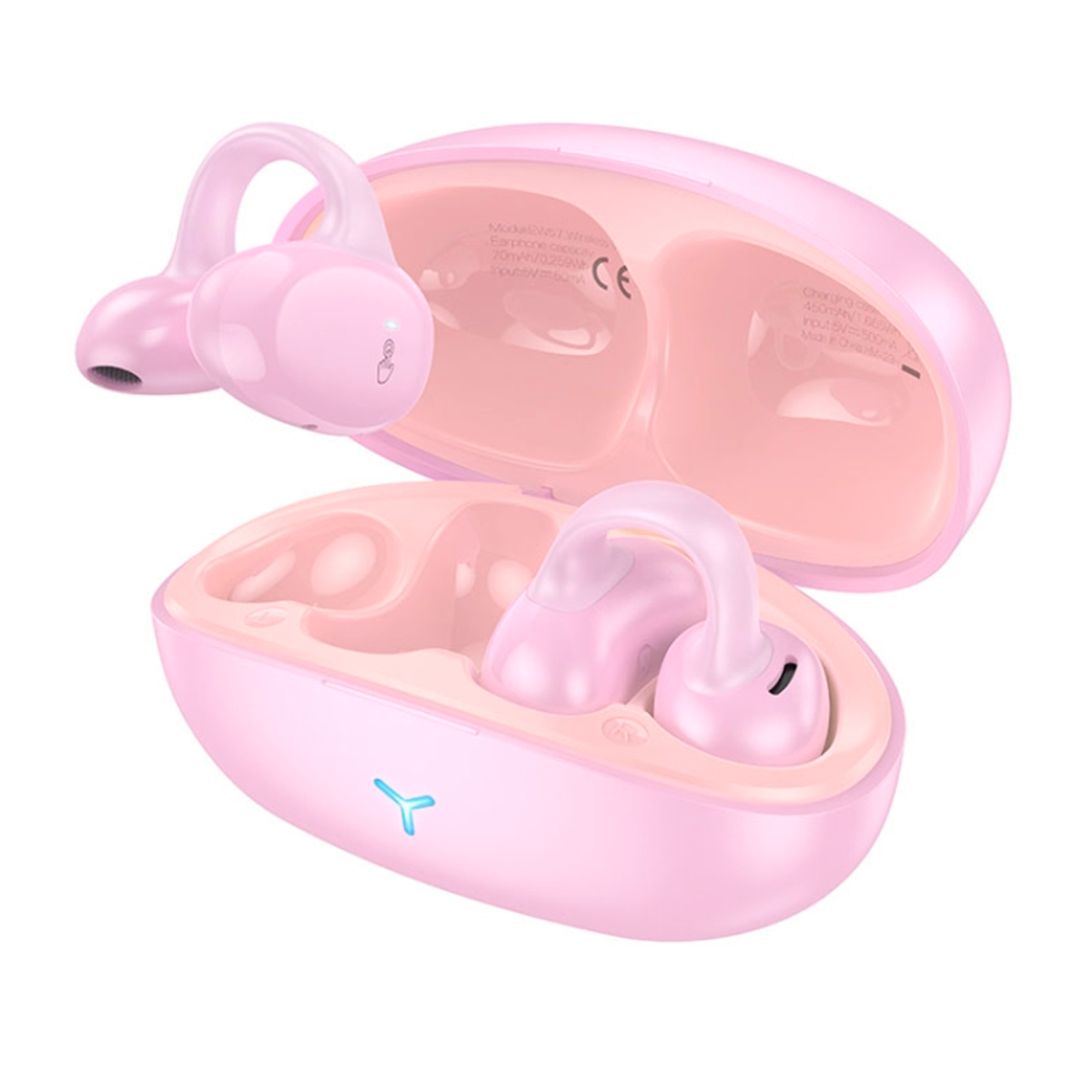 Audífonos Bluetooth Hoco Ew57 Gancho Rosado