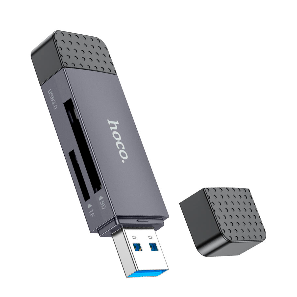 Lector de Tarjetas Usb Tipo C SD + TF Hoco Hb45 Gris