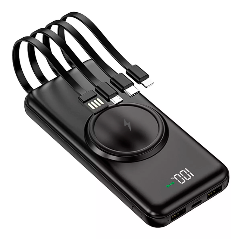 Bateria Externa Inalambrica Powerbank Microlab 10000 Mah Negro