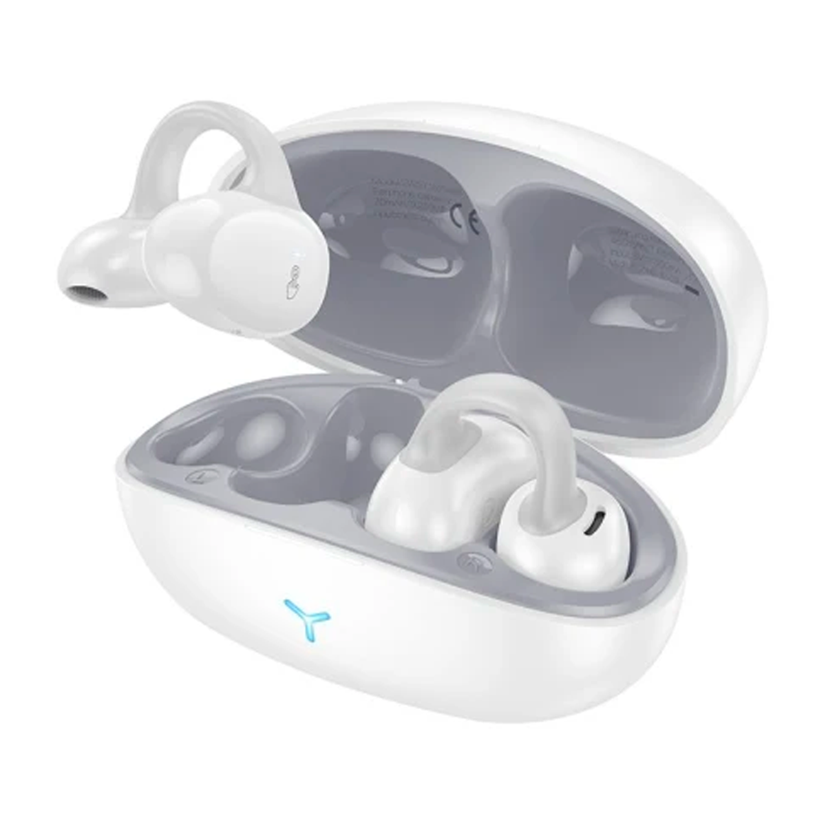 Audífonos Bluetooth Hoco Ew57 Gancho Blanco
