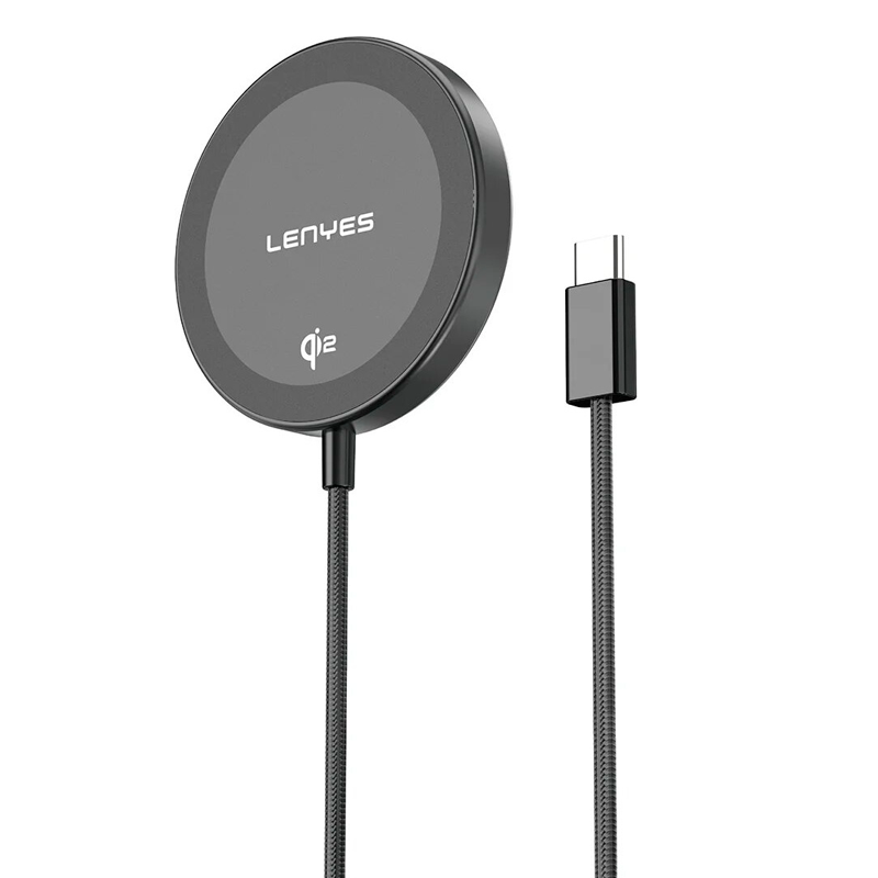 Cargador Inalámbrico Lenyes Pw312 Tipo C 15w Negro
