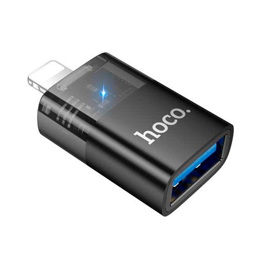 Adaptador Mini Usb Para Lightning Hoco Ua36 Negro