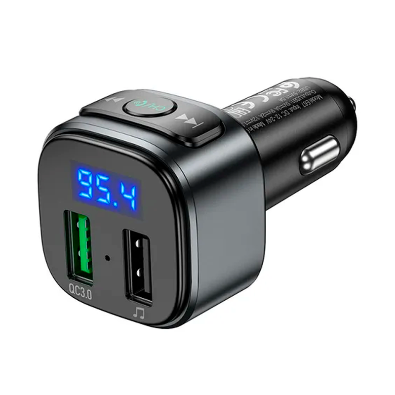 Cargador Transmisor de Auto Hoco E67 18w Negro