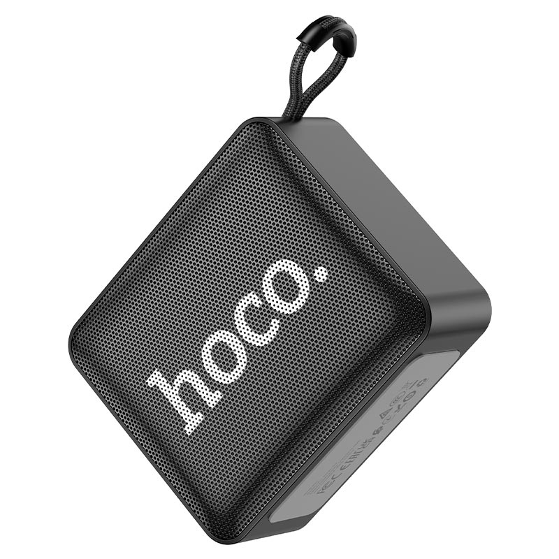 Parlante Bluetooth Hoco Bs51 Gold Brick Sport Fm Tf Tws Negro – imagen 2