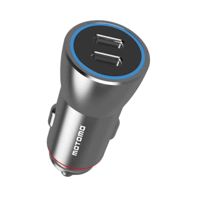 Cargador de Auto Motomo Mo-3025 60w Dual Gris