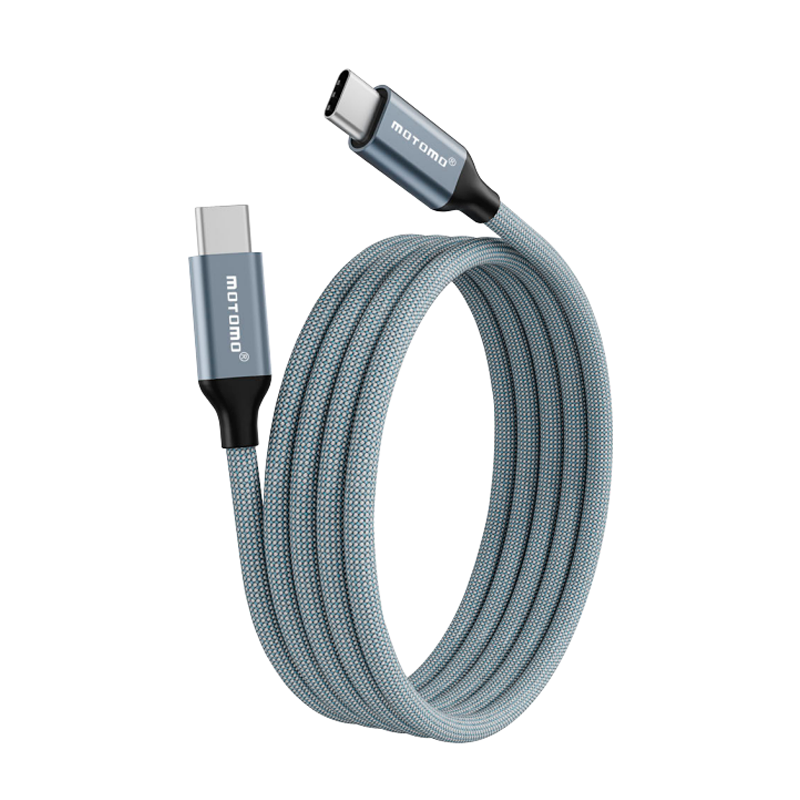 Cable Tipo C a Tipo C 60w Trenzado Magnetico Motomo Gris