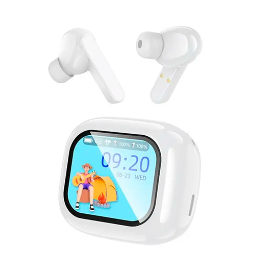Audífonos Bluetooth In Ear Hoco Des53 Enthusiast Pantalla Blanco
