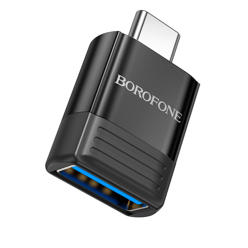 Adaptador Usb A Tipo C Borofone Bv18 Negro