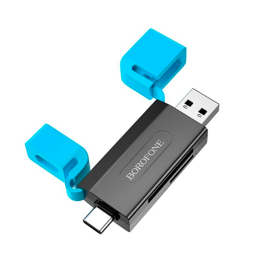 Lector De Memorias Usb Y Tipo C 3.0 Borofone Dh9 Negro