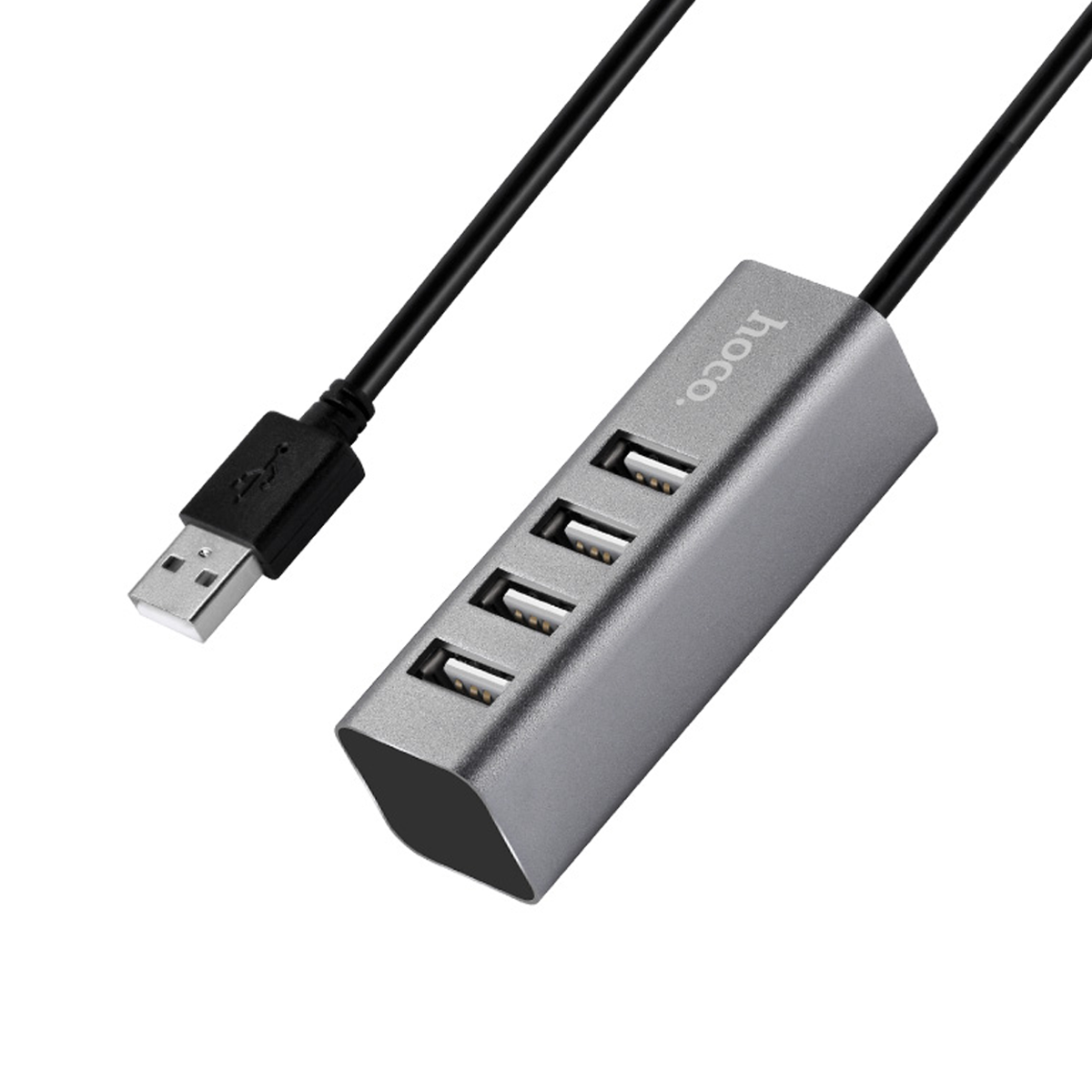 Adaptador Hub Usb 4 en 1 Hoco Hb1 Gris