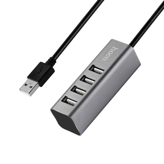 Adaptador Hub Usb 4 en 1 Hoco Hb1 Gris