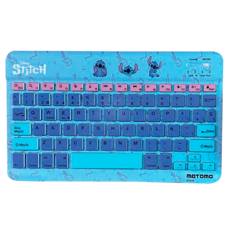 Kit Teclado y Mouse Stitch Recargable Dual Bluetooth + Receptor Azul 2 – imagen 2