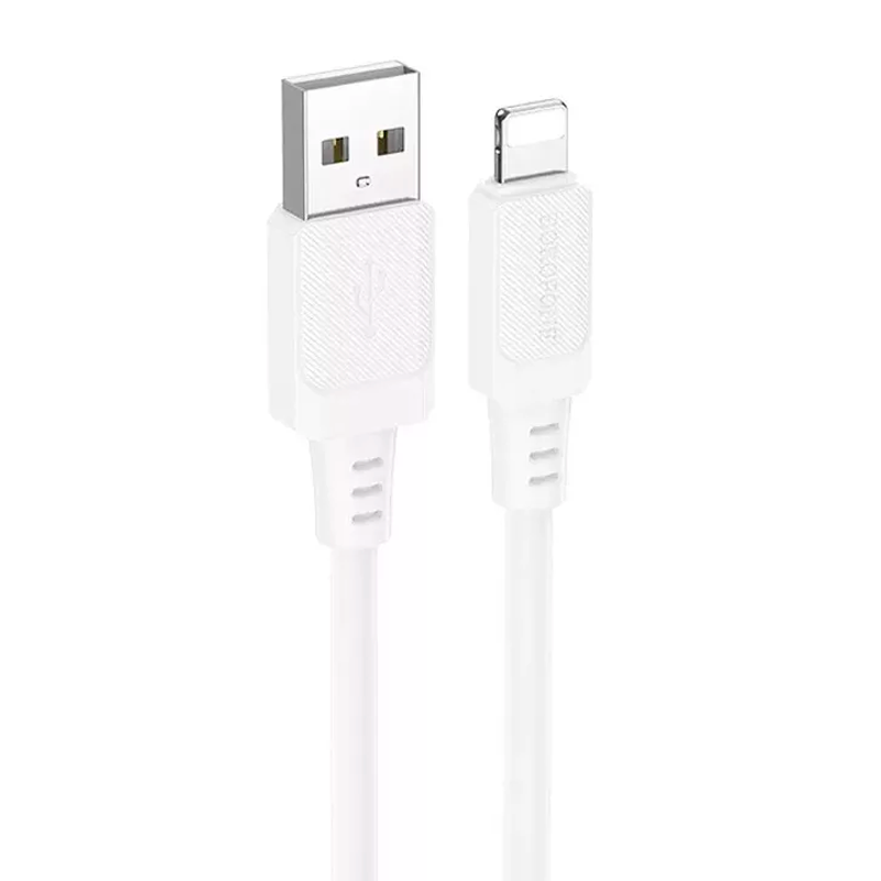 Cable Usb Para Lightning Borofone Bx115 2.4a 1 Metro Blanco
