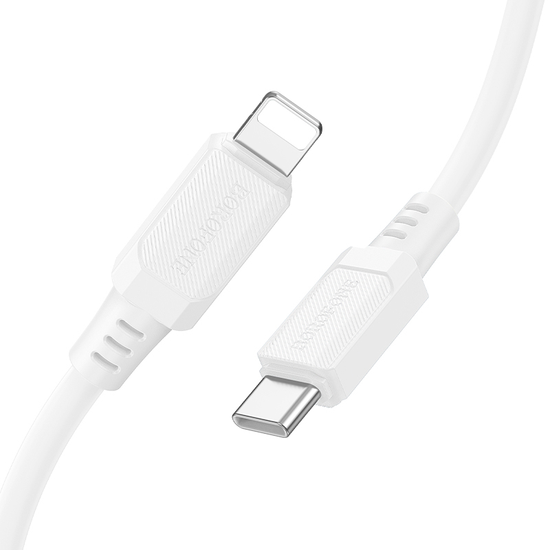 Cable Tipo C Para Lightning Borofone Bx115 27w 1 Metro Blanco