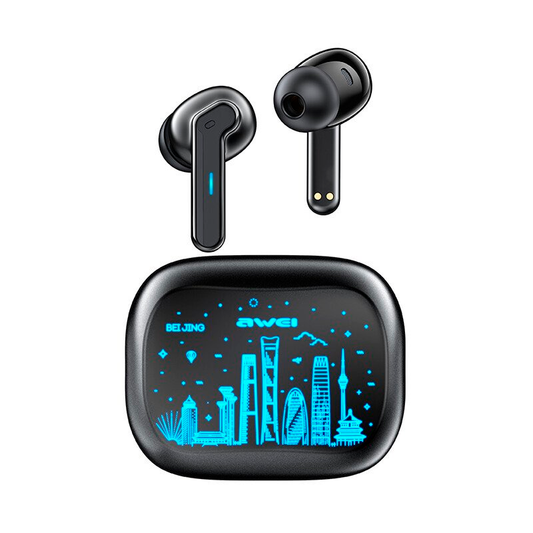 Audífonos Bluetooth Awei Tws Luces T53 Anc Negro