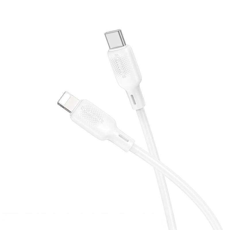 Cable Tipo C a Lightning Borofone Bx113 Lenny 1m Blanco