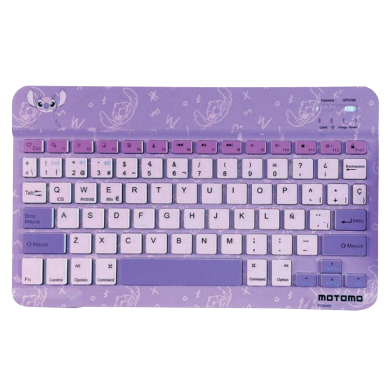 Kit Teclado y Mouse Stitch Recargable Dual Bluetooth + Receptor Lila – imagen 2
